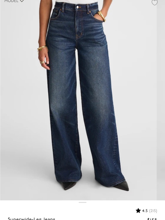 Madewell Denim - Madewell High-Rise Superwide Leg Jeans in Dark Indigo